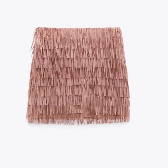 Zara Fringed Mini Skirt - Picture 7 of 8